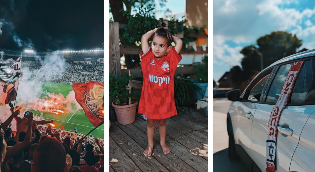 אוהד הפועל באר שבע בנשמה- "הילד שלי בן 3 אבל הוא כבר שר שירים". צילום: עדי פרץ