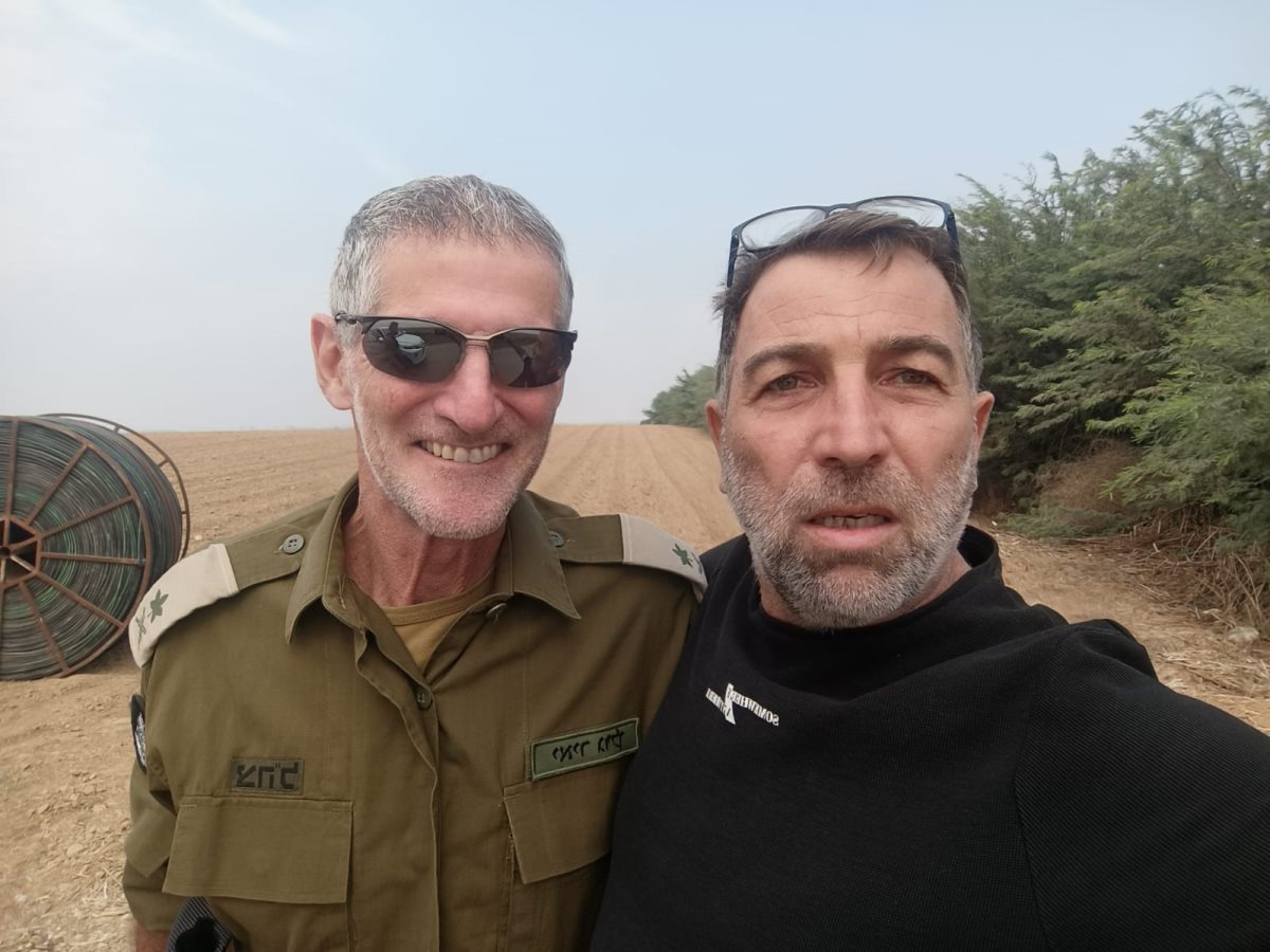 עוז דוידיאן והאלוף יאיר גולן. צילום: פרטי