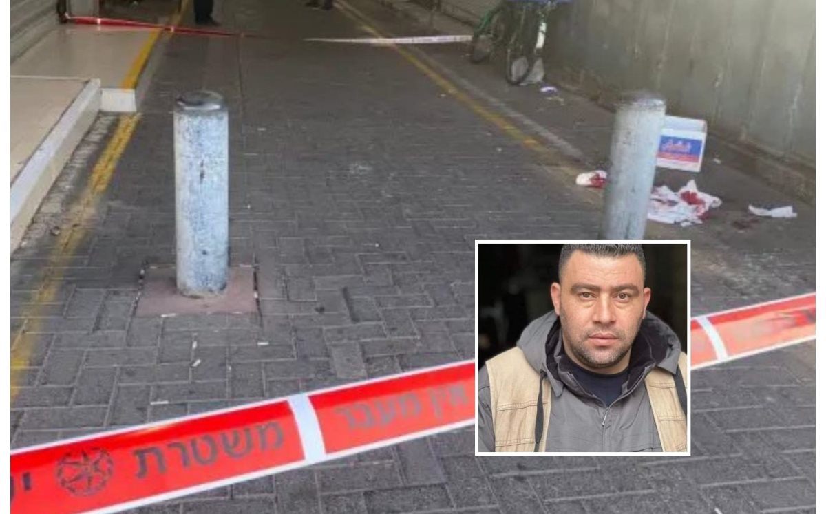 חמזה אלחרוב וזירת הרצח. קרדיט - ארנולד נטייב/תוכן גולשים ע''פ סעיף 27א'