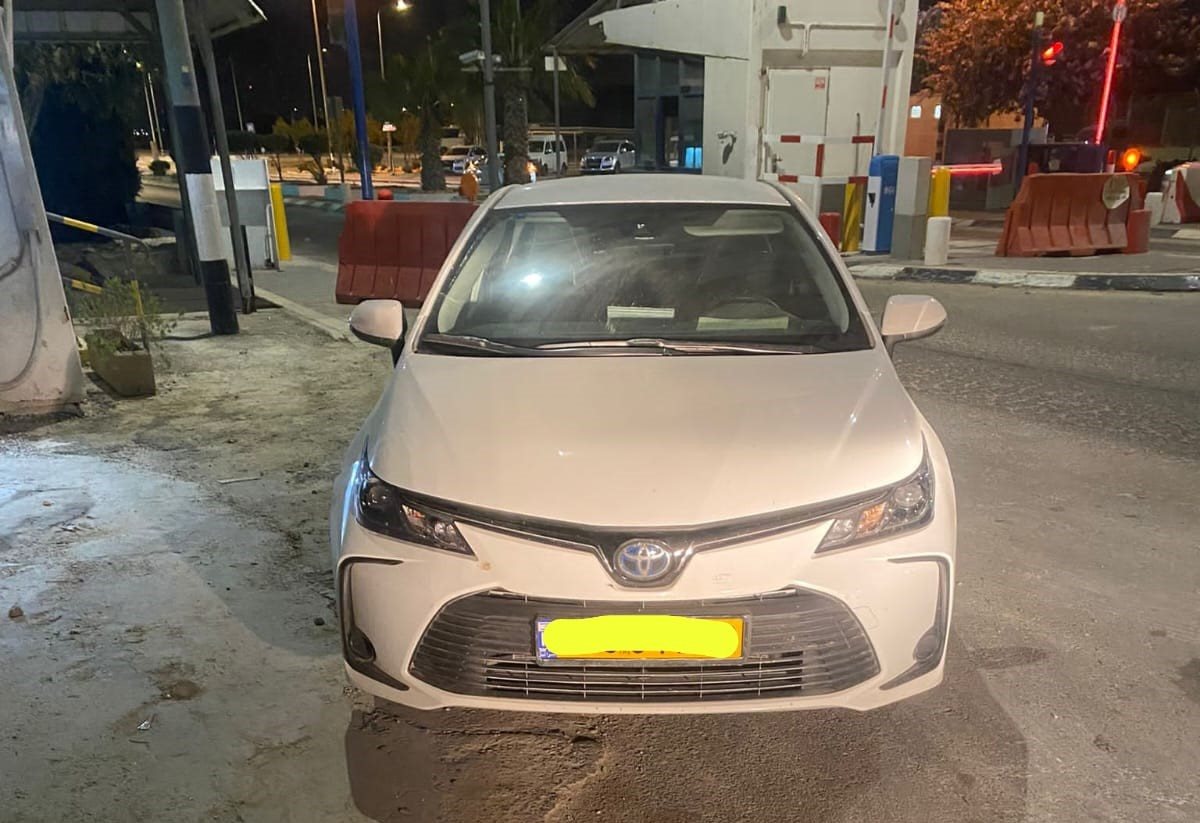 הרכב הגנוב שנתפס. קרדיט - דוברות מרחב נגב