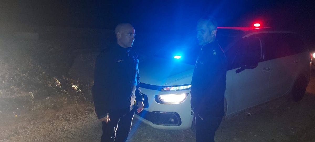 תת ניצב נחשון נגלר בזירה. קרדיט - מרחב נגב