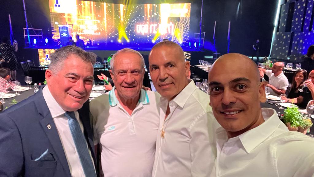 מימין - אלעד דדון, אלי אביסרור, יוסף בלקין וראול סרוגו. צילום - ארגון הקבלנים בנגב