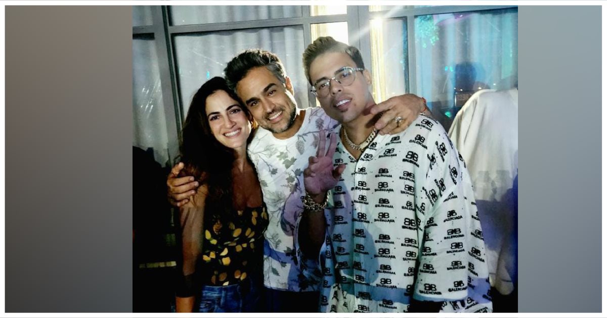 סטטיק, רונה לוי שמעון ואורן כהן מבלים בפורום. צילום: פרטי 