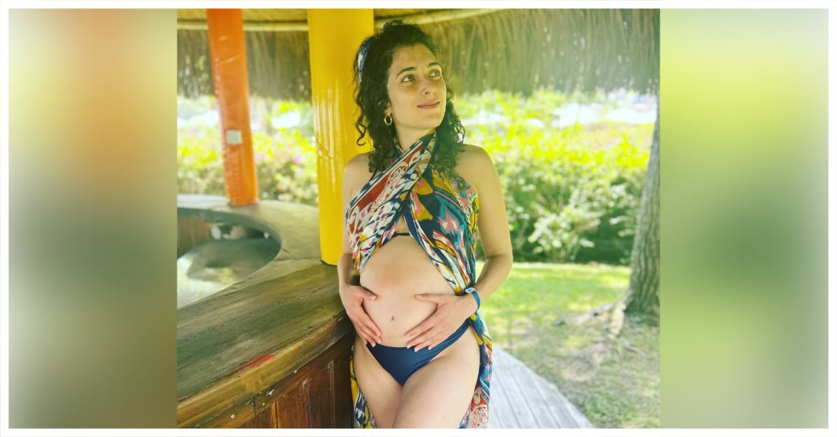 רוני דלומי בהריון. צילום: אלון ויסמן