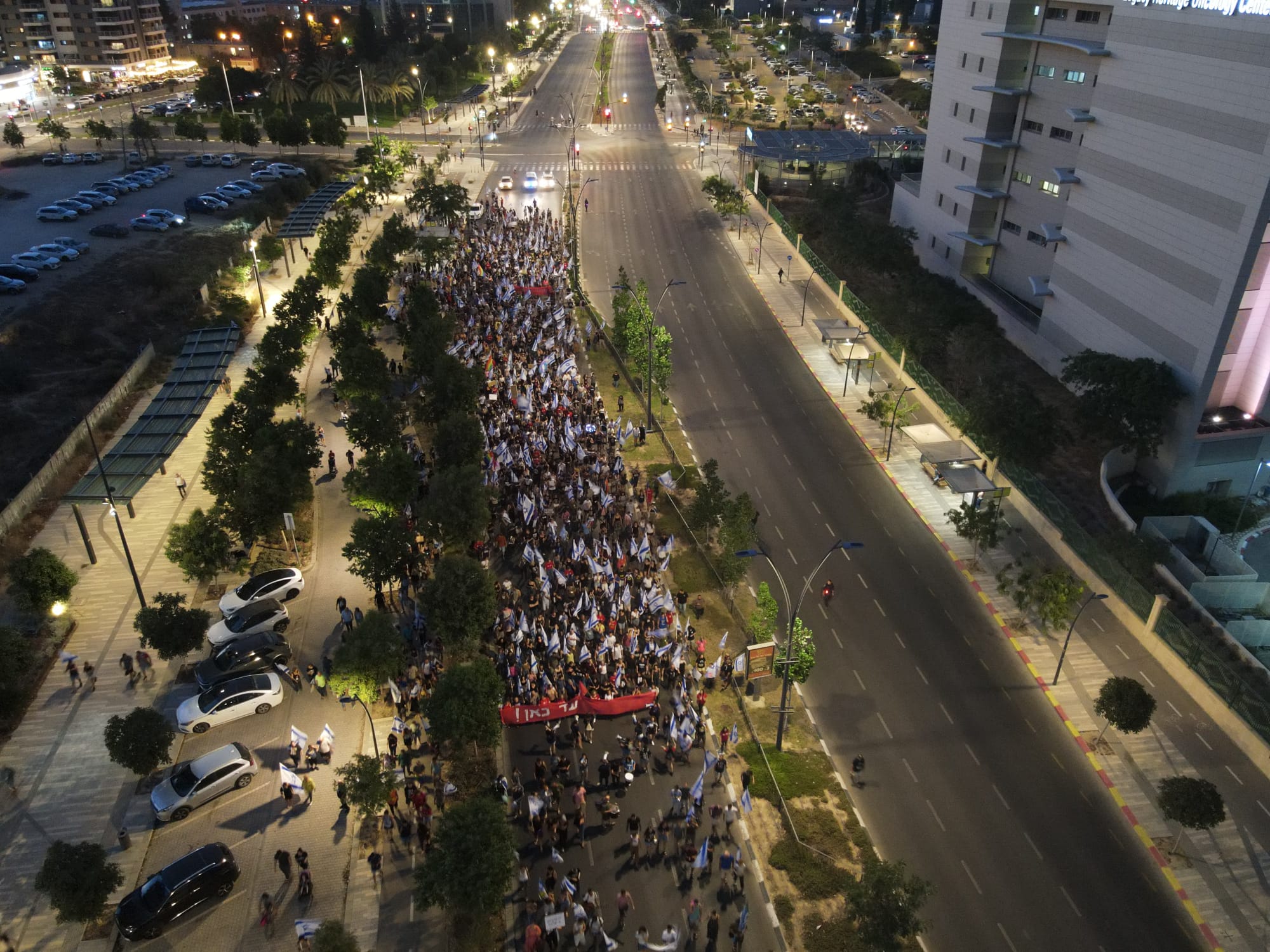 כך נראית ההפגנה מלמעלה. קרדיט משה תייר