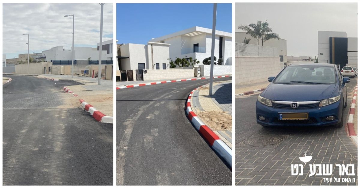 המון אדום לבן והבטחות, מעט מאד צמחייה. קרדיט - באר שבע נט