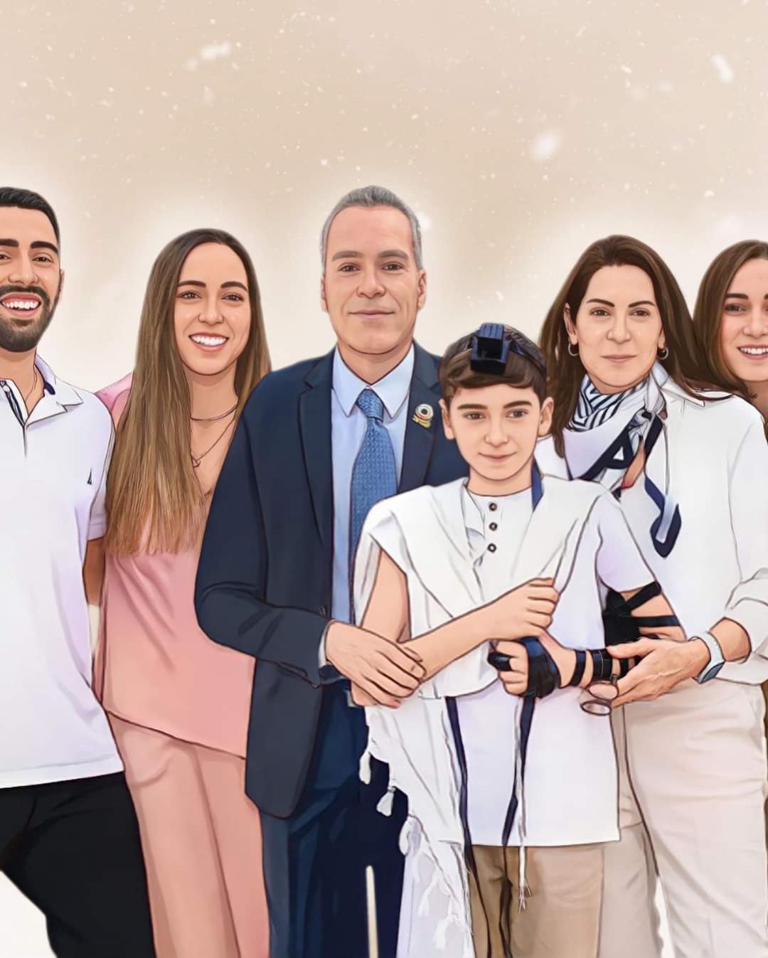 משפחת משה עם אבא ניצן ז"ל