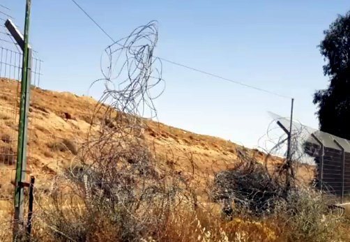 הגדר ההיקפית של עומר, כפי שתועדה בעבר. צילום מסך