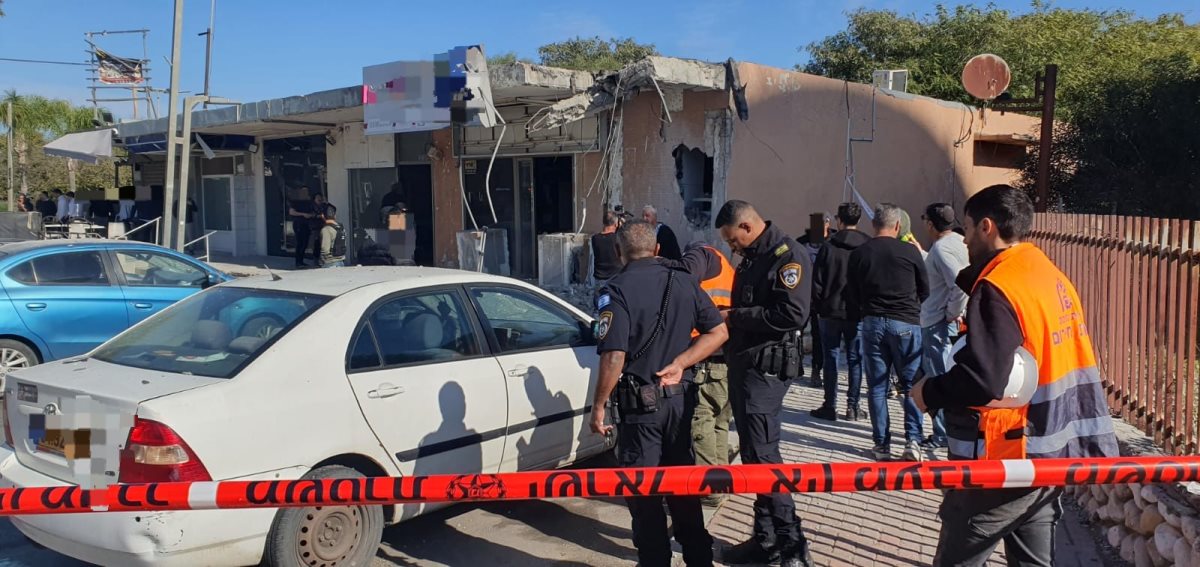 זירת הפגיעה. קרדיט - משטרת ישראל