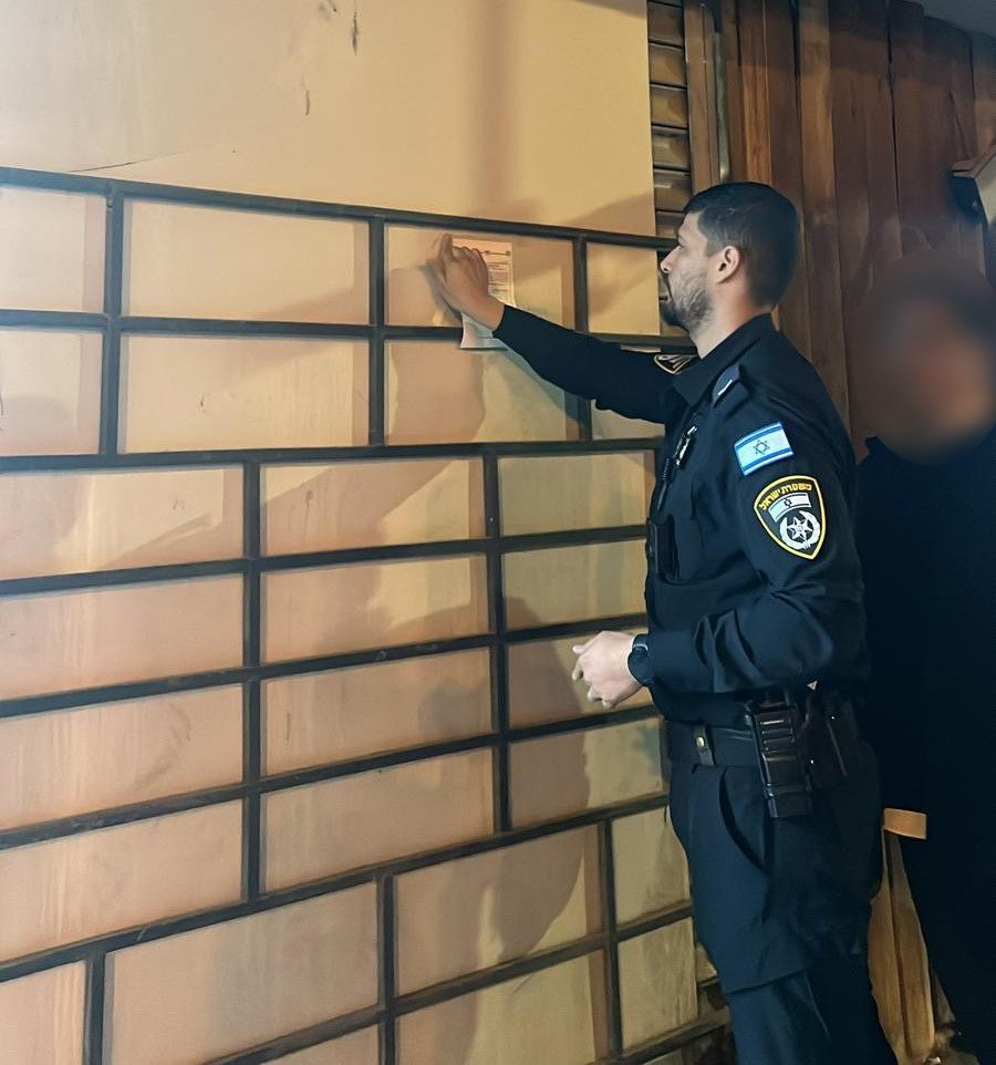 בית העסק בבאר שבע שנסגר. קרדיט - משטרת ישראל