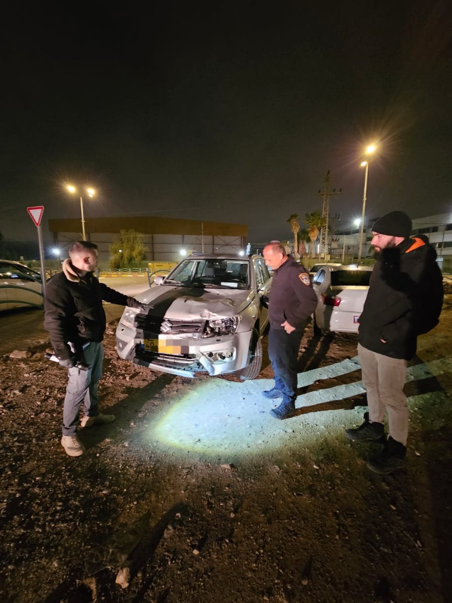 הרכב הפוגע על פי החשד. קרדיט - משטרת ישראל