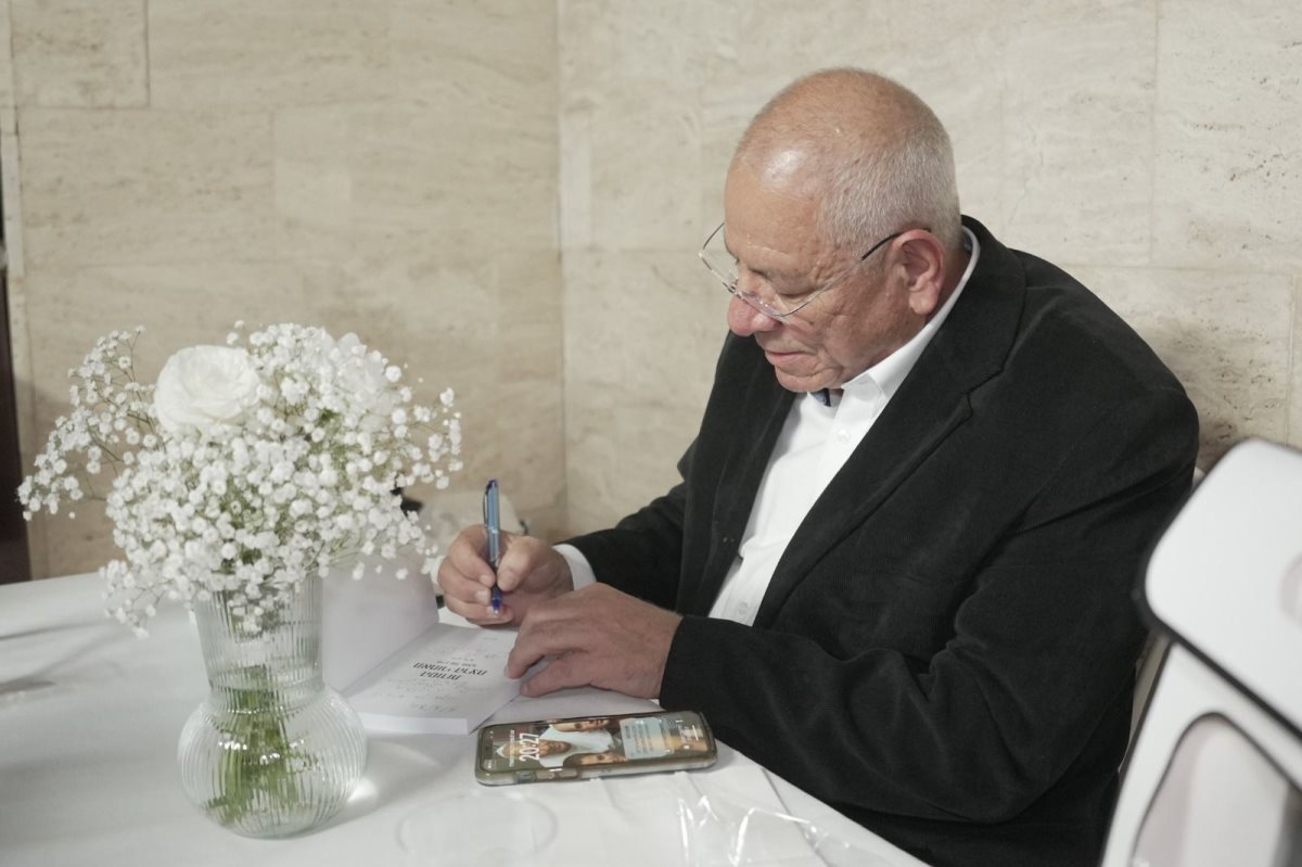 החוקר חיים דידי בהשקת הספר. צילום: פרטי