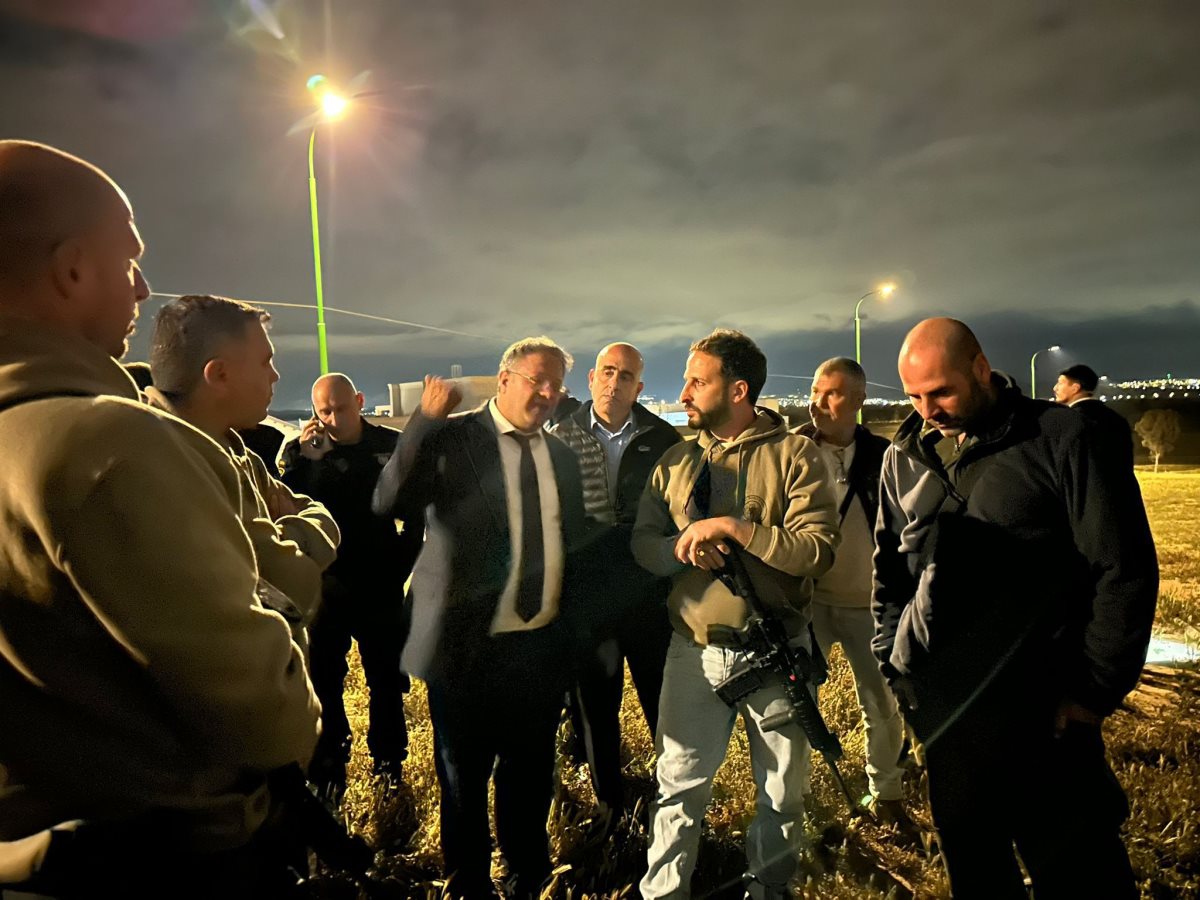 ביקור השר בן גביר בכרמית בחודש שעבר. קרדיט - צילום פרטי