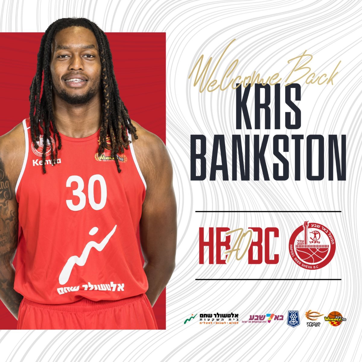 כריס בנקסון. קרדיט - הפועל ''ויקטורי'' באר שבע