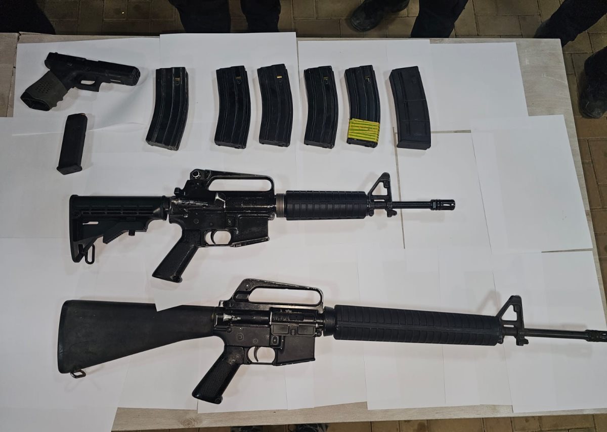 האמל"ח שנתפס. קרדיט - משטרת ישראל