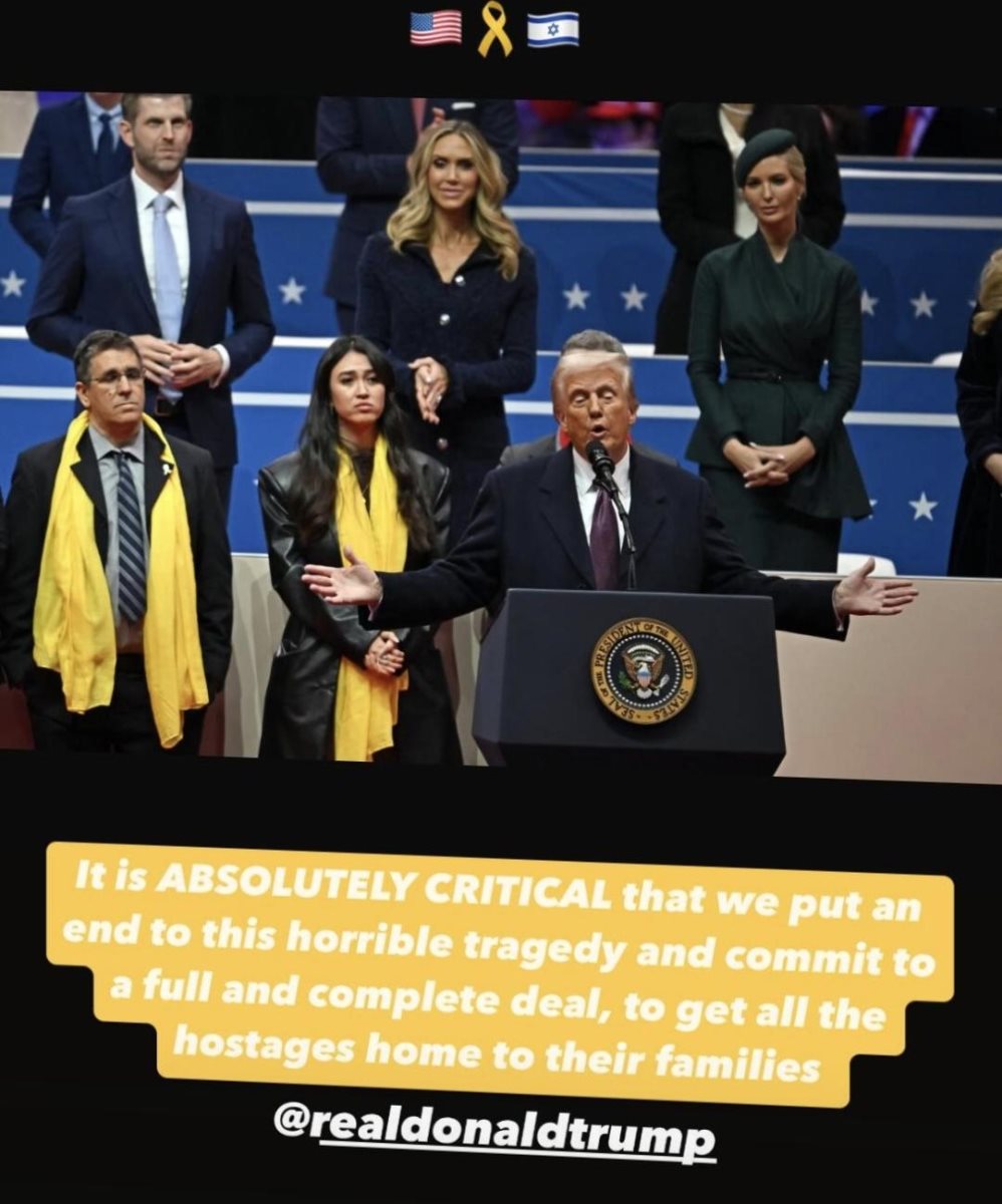 נועה ארגמני כותבת לדונלד טראמפ. צילום: מתוך אינסטגרם