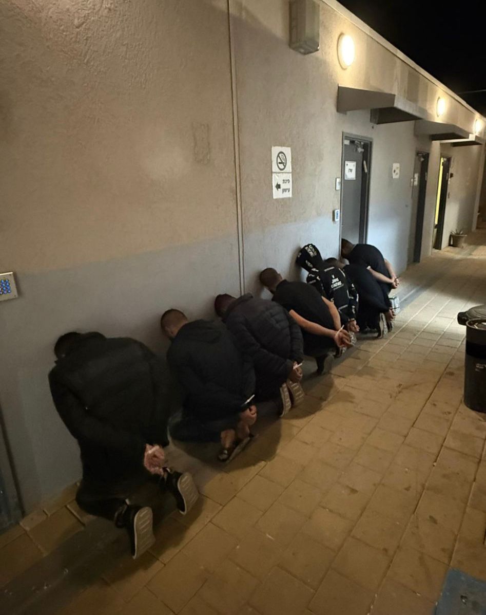 מעצר חשודים בערוער. קרדיט: משטרת ישראל