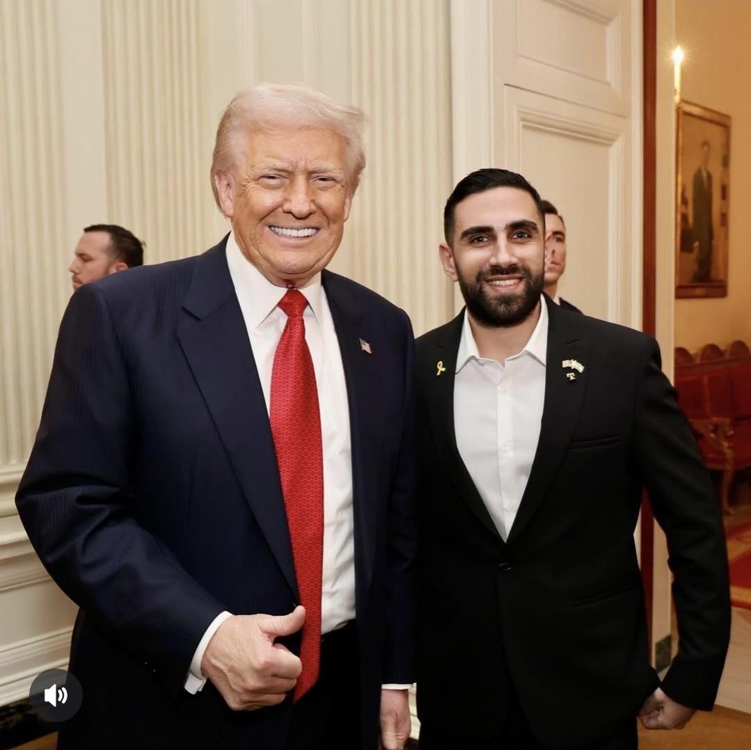 שגב כלפון בפגישה עם נשיא ארצות הברית. צילום: מתוך אינסטגרם