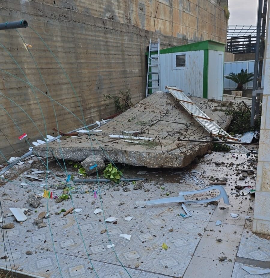 קיר הבטון שקרס. קרדיט: צילום פרטי