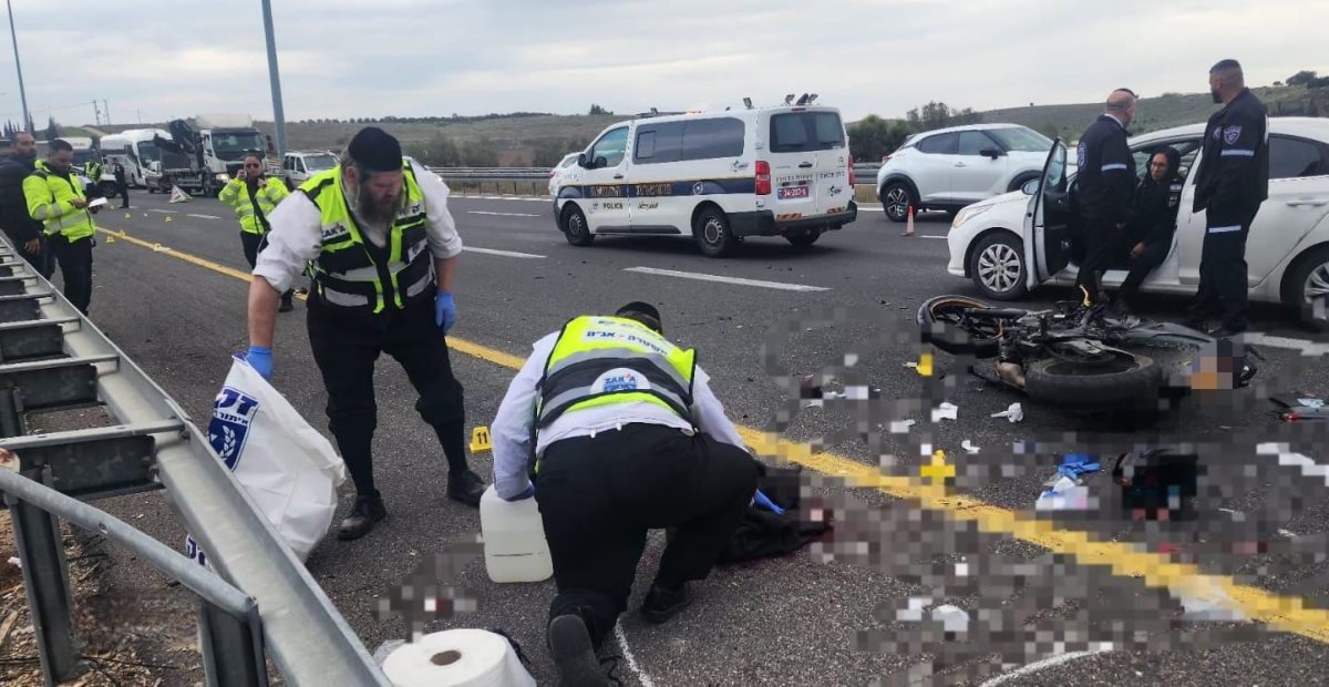 זירת התאונה. קרדיט: זק"א