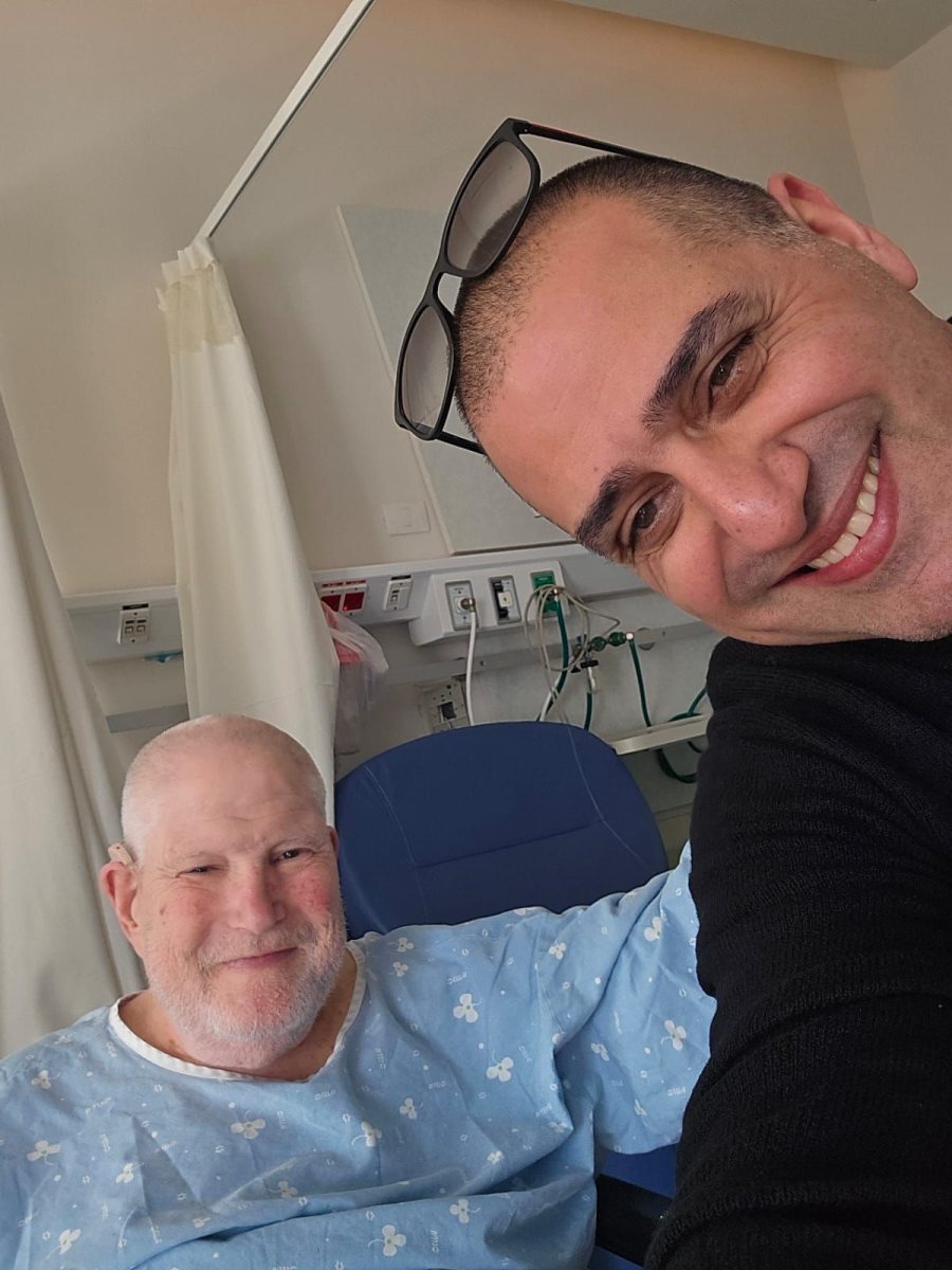 שחם בביה"ח, יחד עם סגן ראש העיר, שלומי נומה. קרדיט: תוכן גולשים ע"פ סעיף 27א'