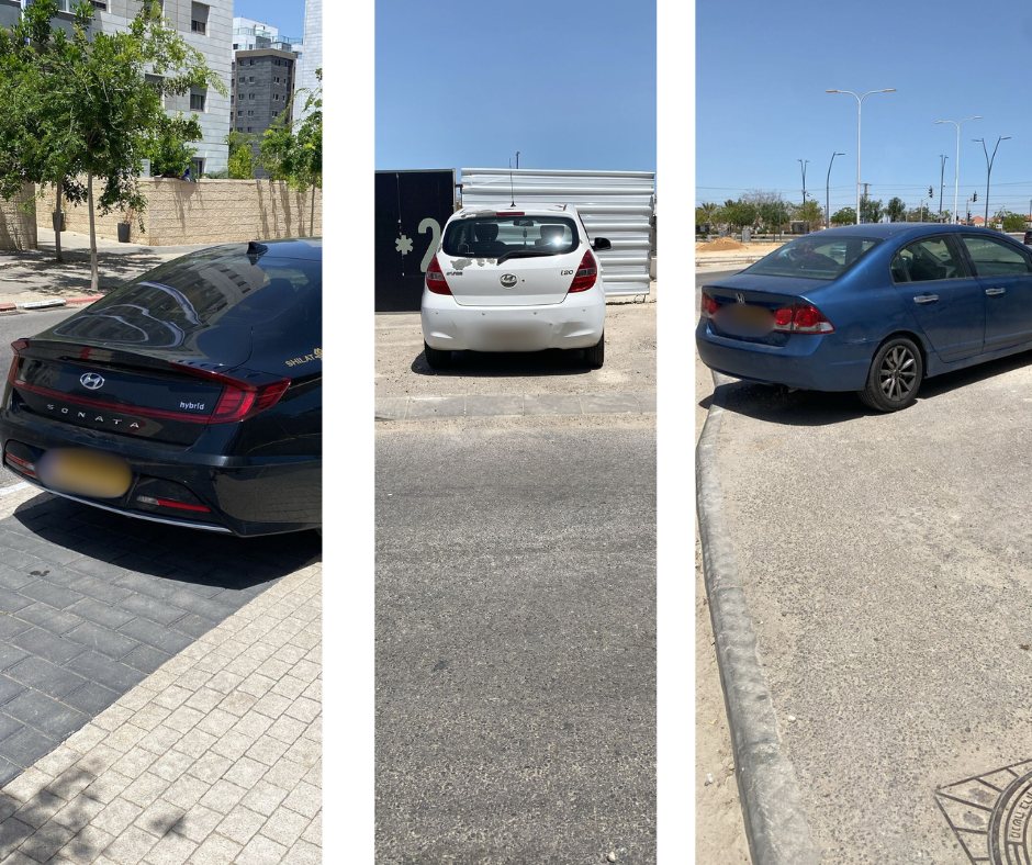 רכבים בשכונת סיגליות. קרדיט: צילום פרטי