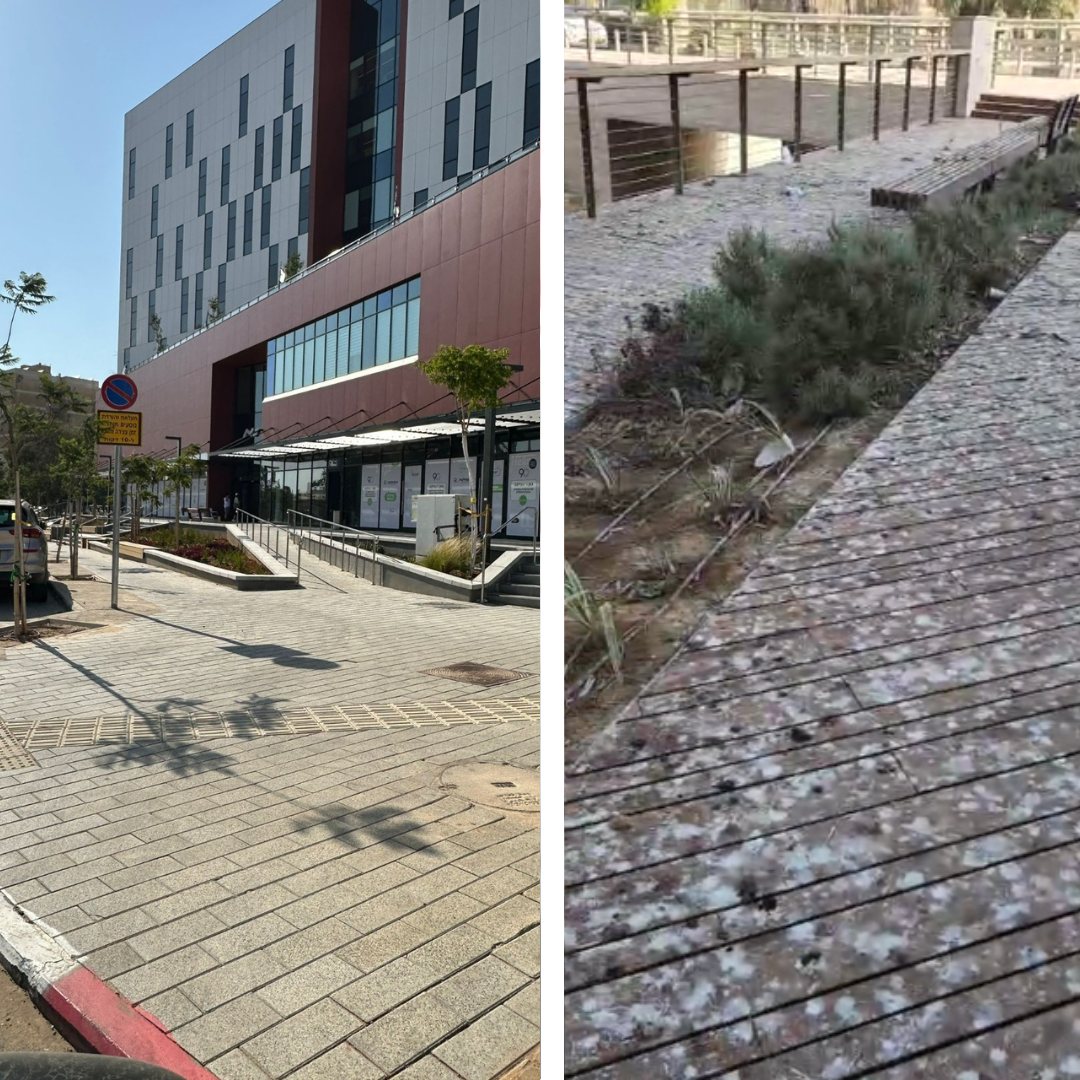 תיעוד עדכני: M טאוור (מימין) אל מול החזית של אסותא. קרדיט: עיריית באר שבע/צילום פרטי