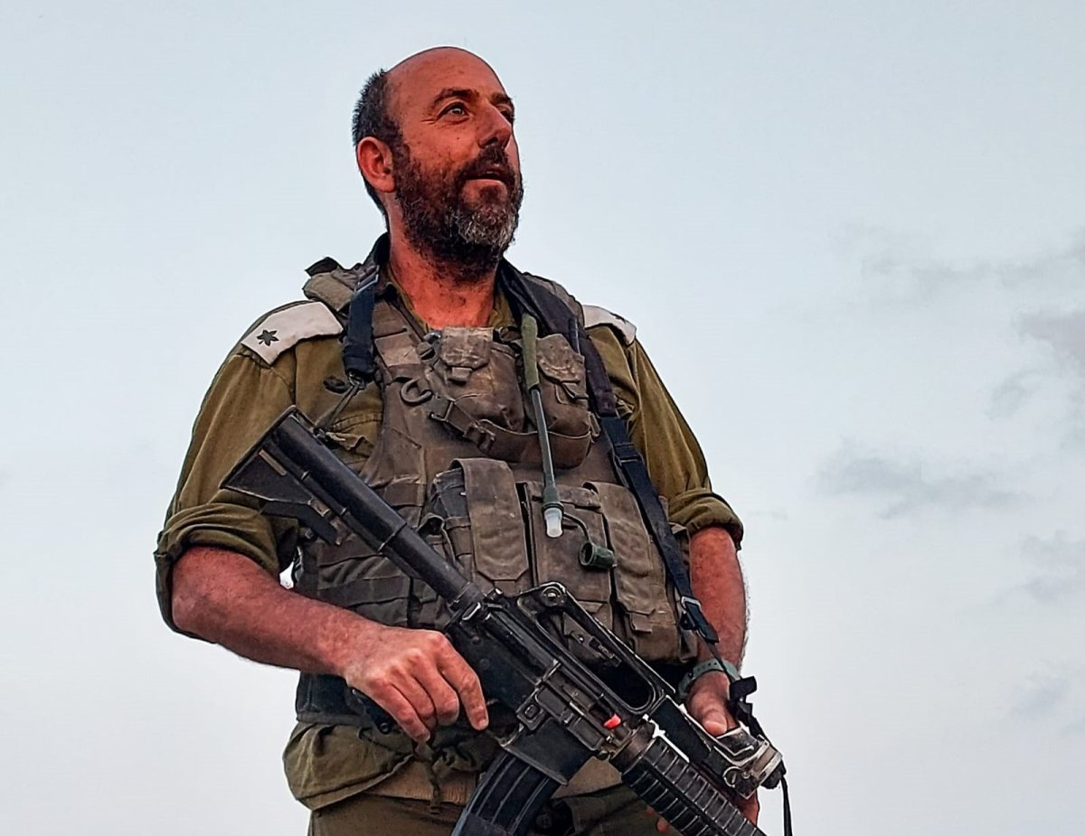 יאיר טיקטין בשירות מילואים בעזה. צילום: פרטי