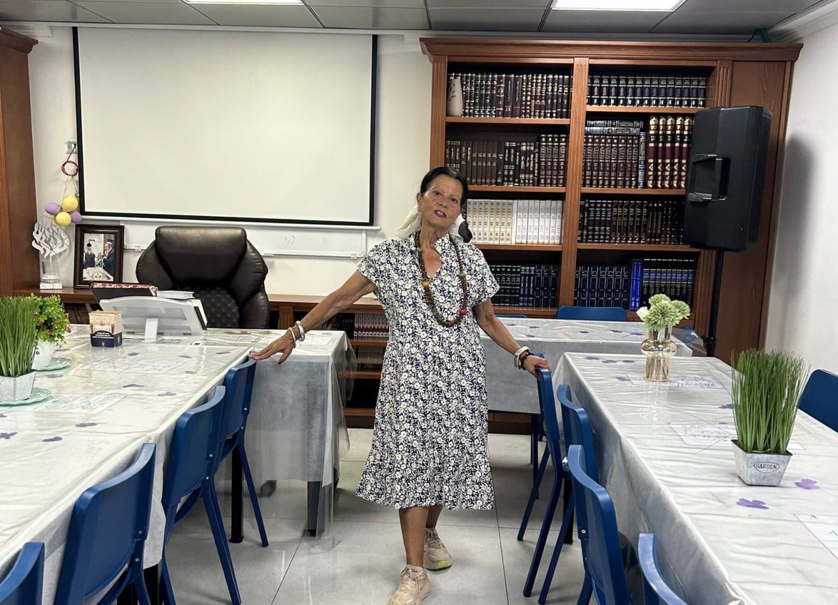 רחל במקלט (התמונות צולמו לפני כניסת השבת). קרדיט: עיריית באר שבע