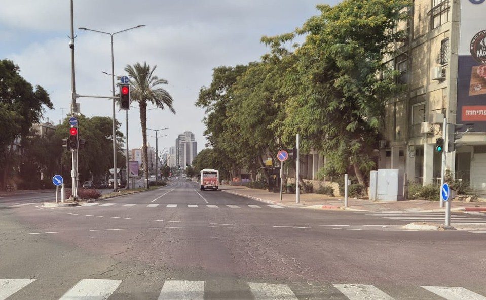 רחב רגר שומם בשעות הבוקר. קרדיט - באר שבע נט
