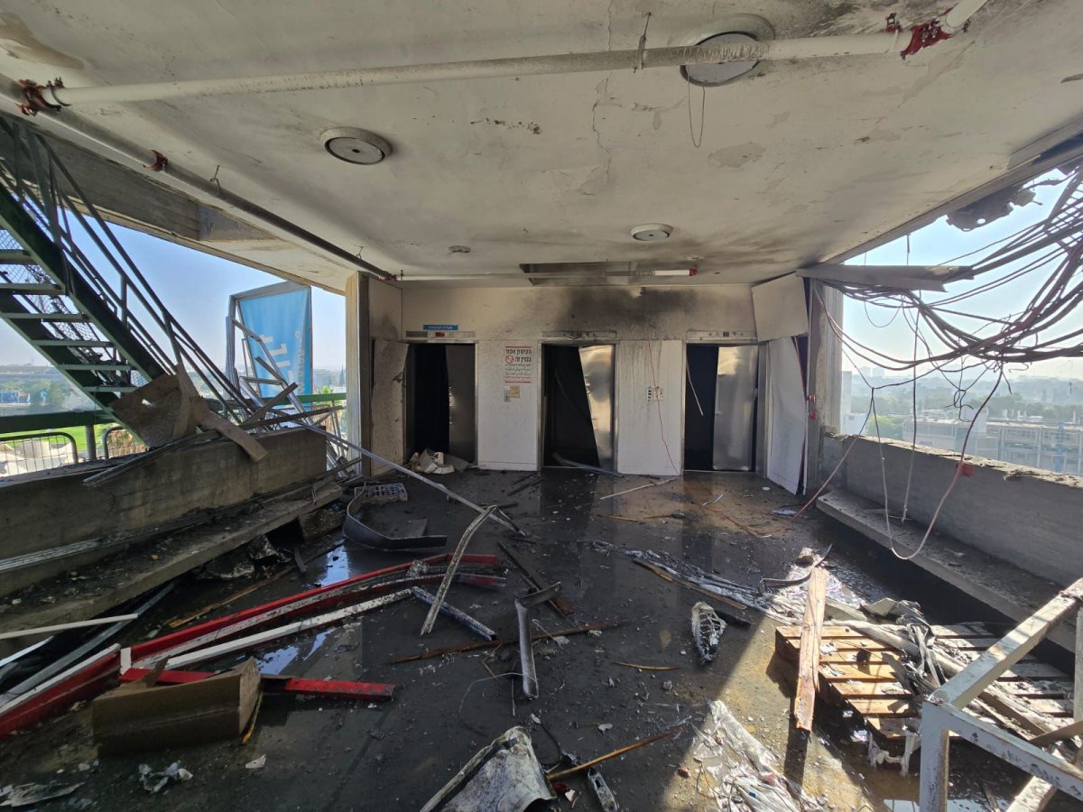 הפגיעה בסורוקה. קרדיט: כבאות והצלה