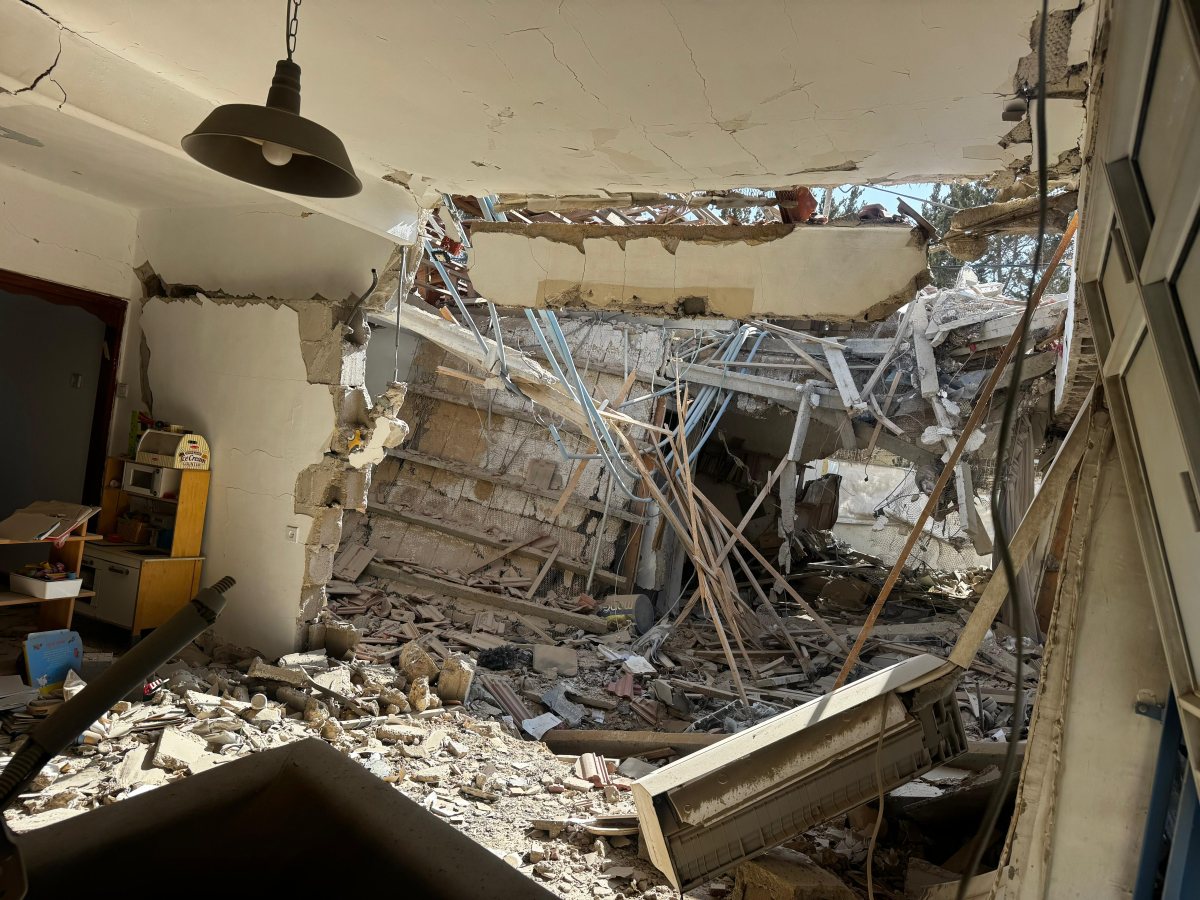 הבית שנפגע כליל. קרדיט: משטרת ישראל