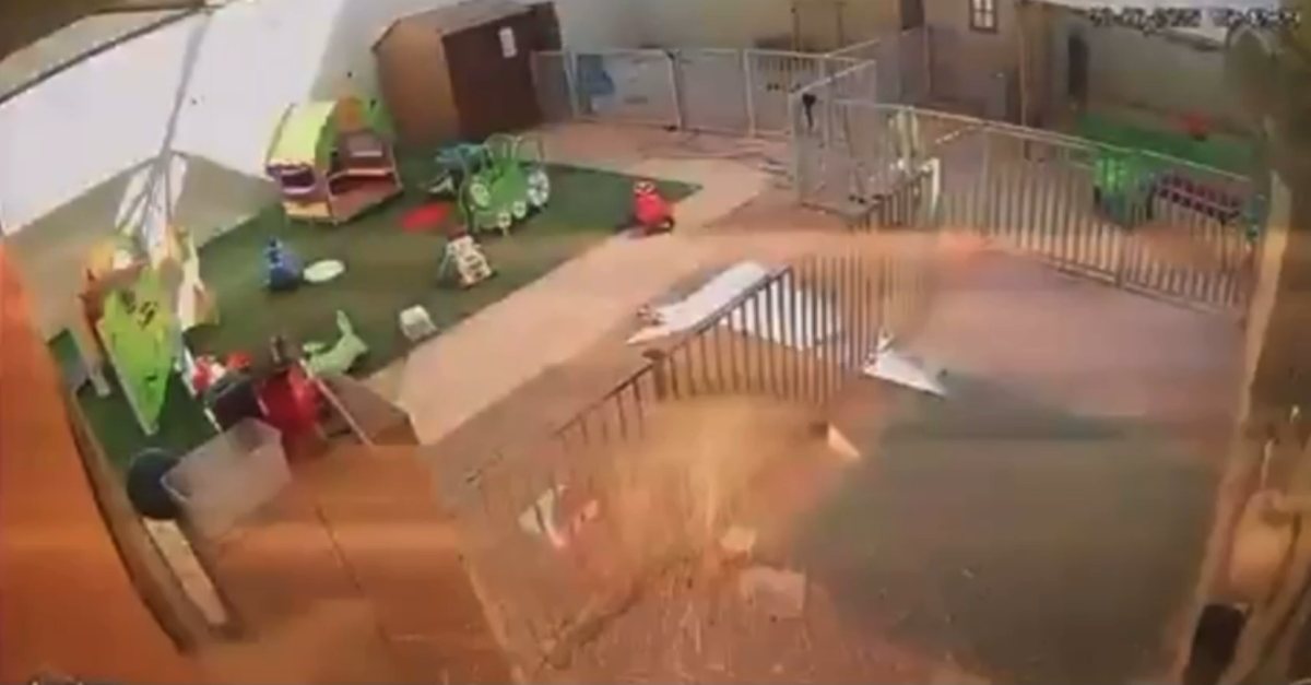 המעון, רגע לפני הפגיעה. קרדיט: תוכן גולשים ע"פ סעיף 27א'