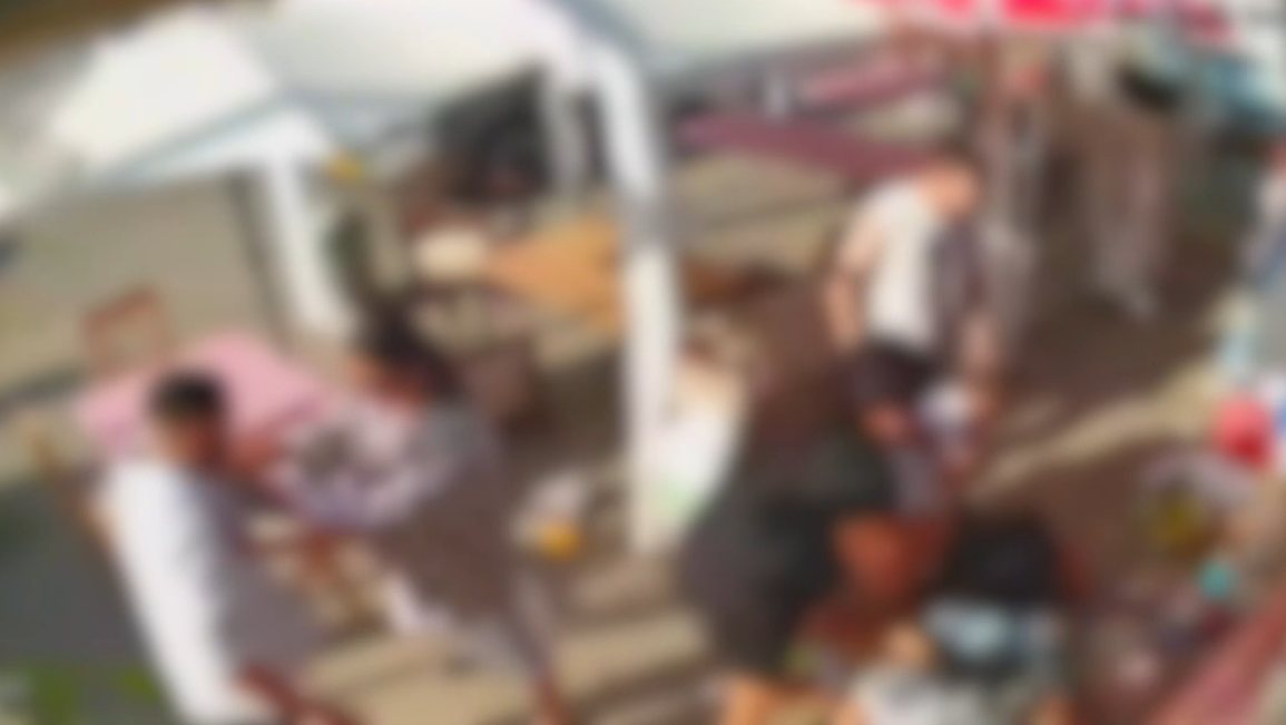 הקטטה כפי שתועדה במצלמות האבטחה. קרדיט: תוכן גולשים ע"פ סעיף 27א'