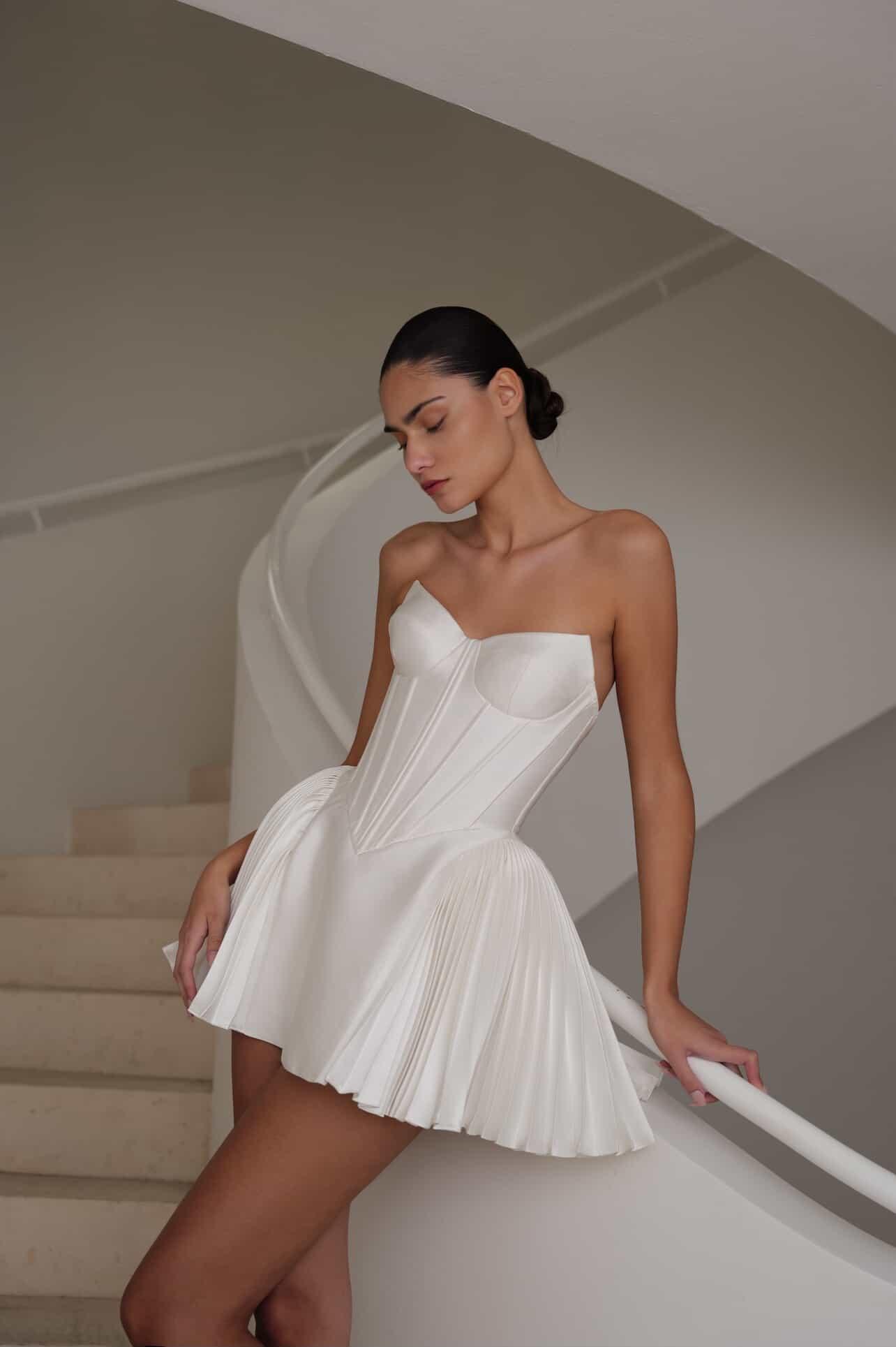 עיצוב של שמלת כלה. צילום: אלמוג גבאי