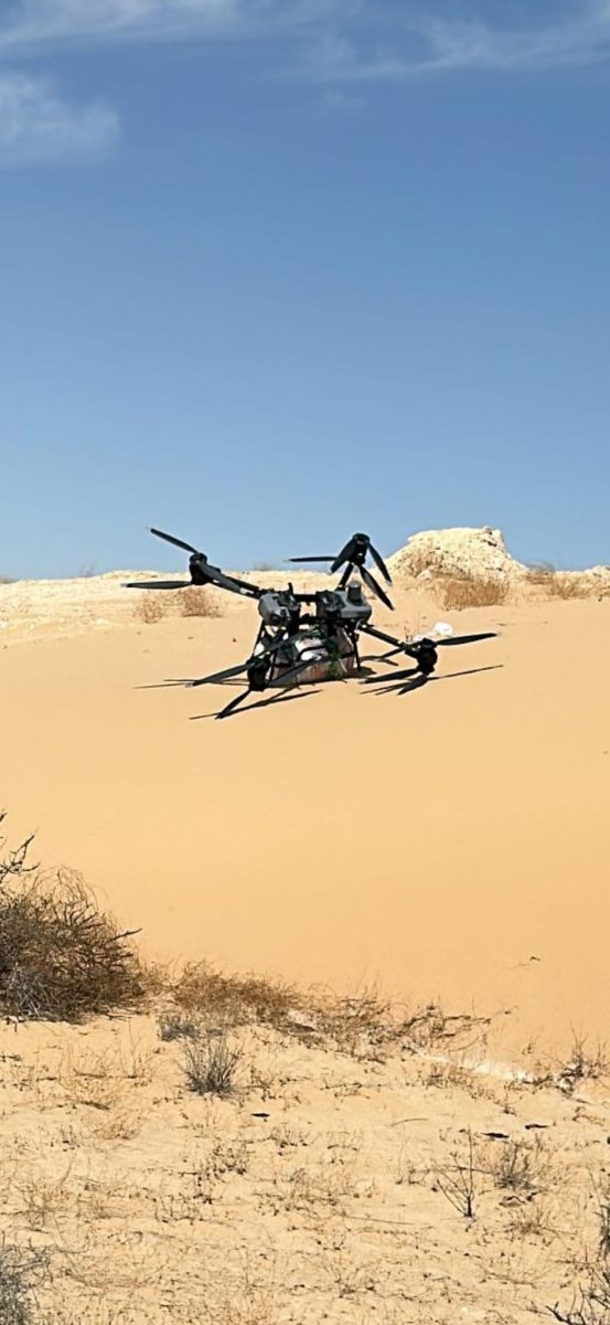 רחפן  הברחות בפתחת ניצנה. קרדיט: צילום פרטי