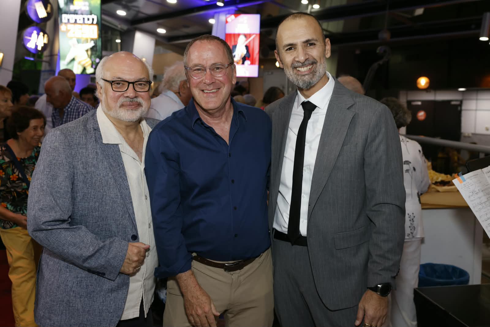 יאיר נגיד, פרופ׳ דניאל חיימוביץ וקונסטנטין אורבליאן. צילום: דיאגו מיטלברג