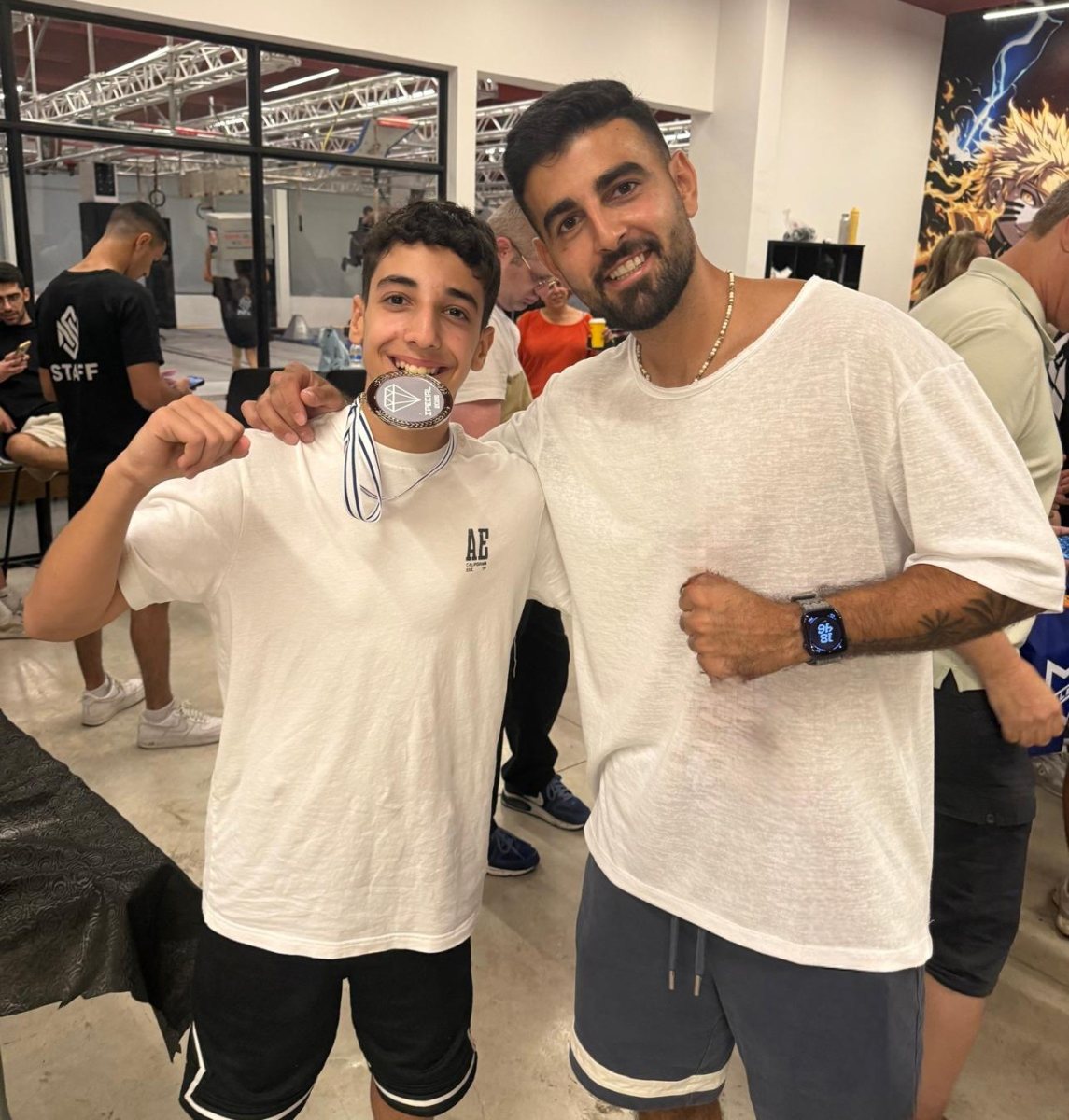 אסף קורין עם המאמן גיא כהן
