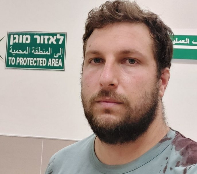 ערן ניסן, בתיעוד עצמי מה-7.10. קרדיט: תוכן גולשים ע"פ סעיף 27א'