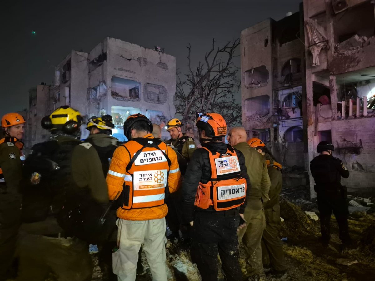 זירת הנפילה בערד. קרדיט: איחוד והצלה