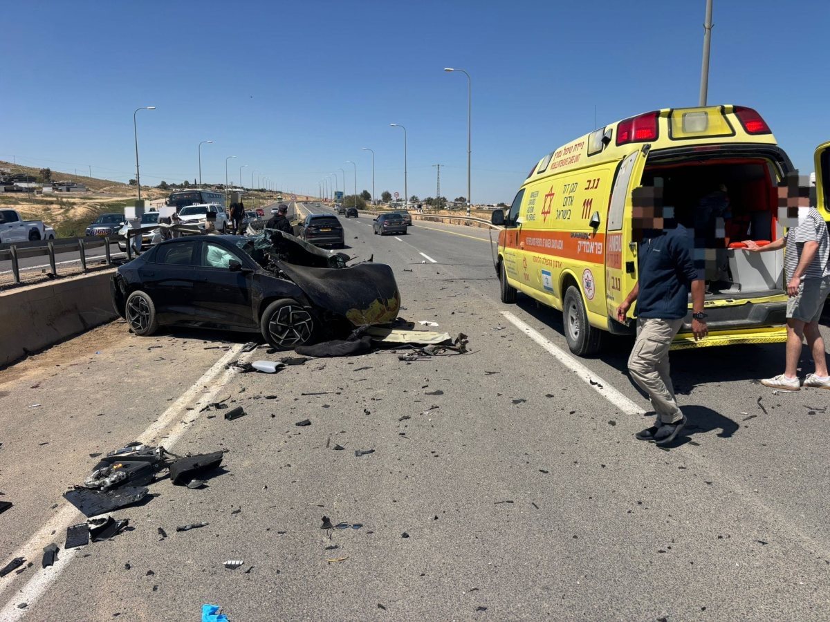 זירת התאונה הקטלנית בנגב