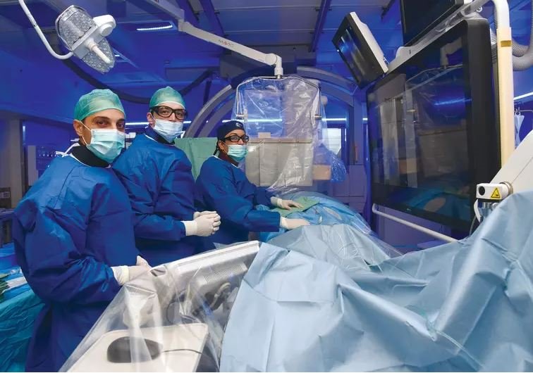 צנתור מוח בסורוקה. צילום: רחל דוד