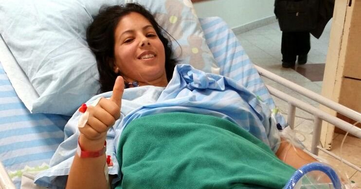 יצחק אלקיים, אבא של שיר צילם תמונה ברגע ששיר יצאה מחדר התאוששות