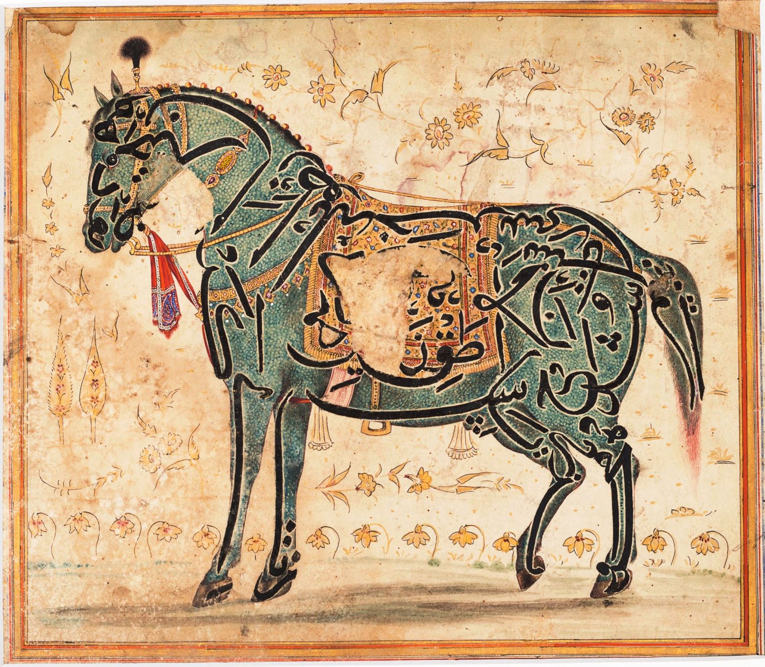 כתובת דמוית סוס, הודו המאה ה 17. באדיבות מוזאיון ישראל , ירושלים. צילום פטר לני peter lanyi