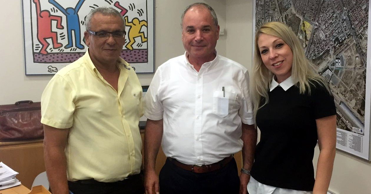 פלורין גדלבסקי דוד ברקת וציון ביטון. צילום: צבי תקשורת