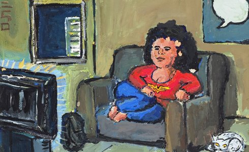 תרבות פופולרית - עבודה של יותם פישביין. צילום רן ארדה