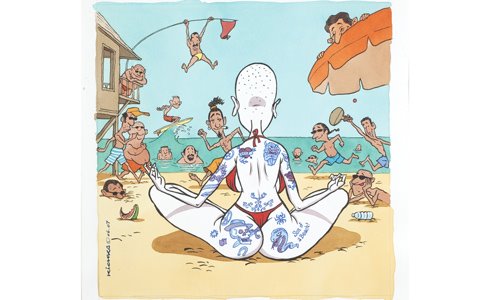 מבצע מיוחד לרגל חגיגות ה-70 - עבודה של מישל קישקה. צילום רן ארדה