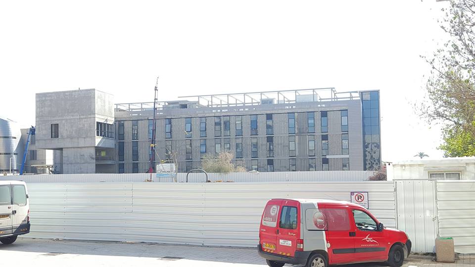 אתר הבנייה של בניין הנדסת ביוטכנולוגיה ע"ש משפחת גוזיק