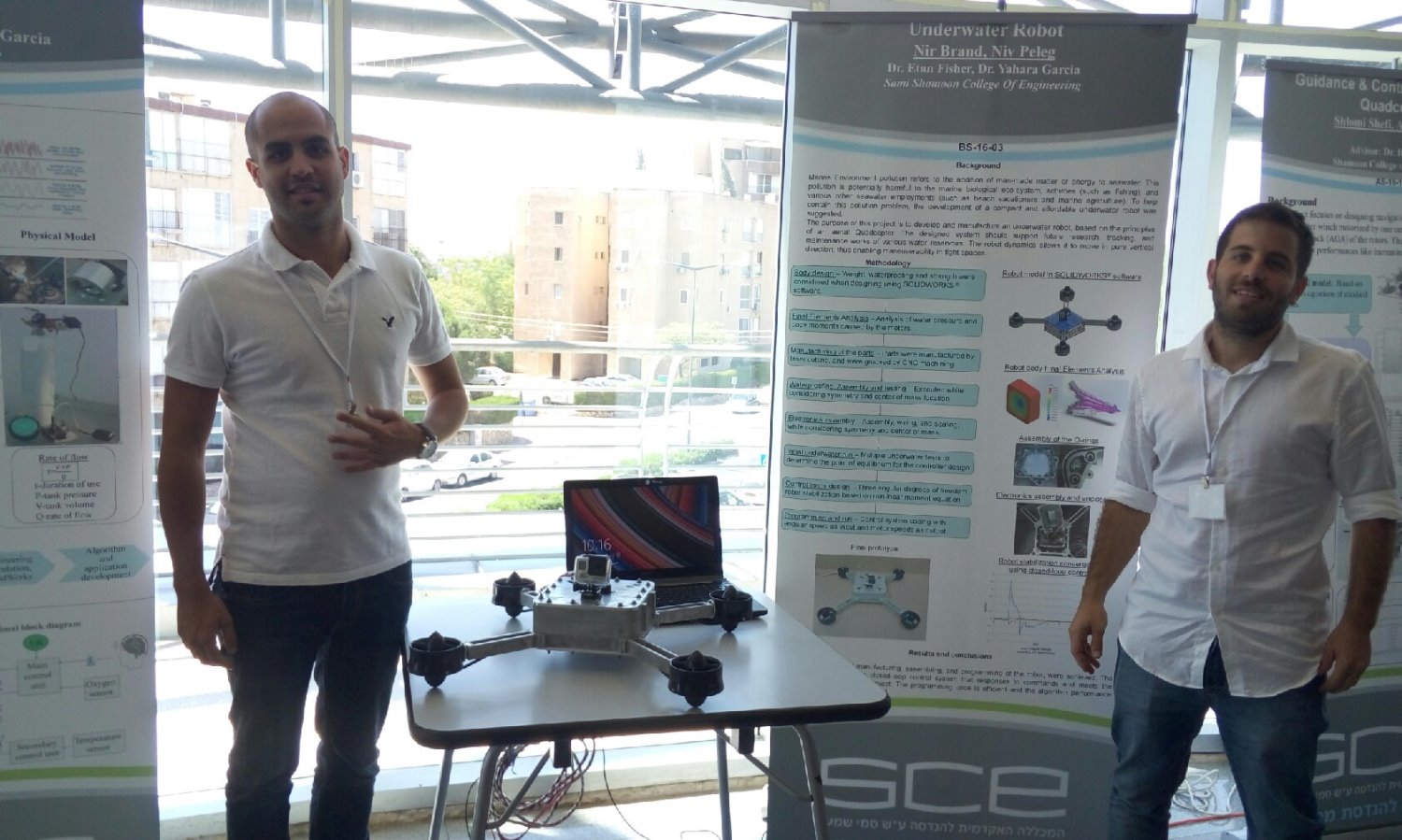 ניב פלג וניר ברנד עם הרובוט התת ימי. קרדיט יחצ