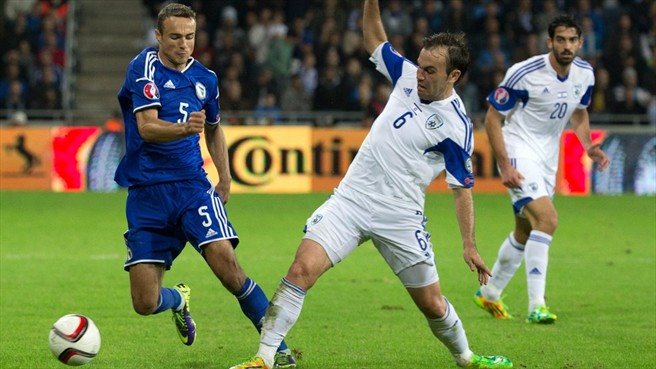 קברצ'יץ במדי נבחרת בוסניה מול נבחרת ישראל